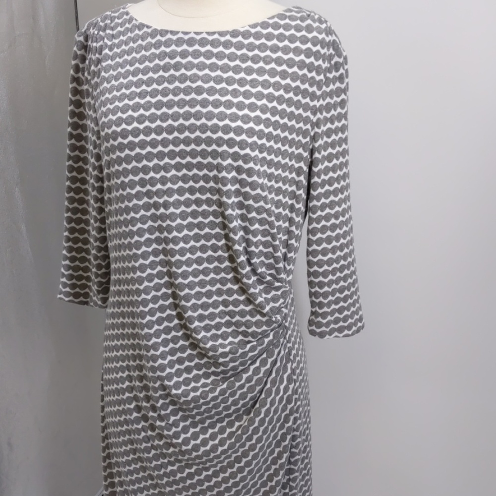 Coldwater Creek gray/white knit dress-sz 16